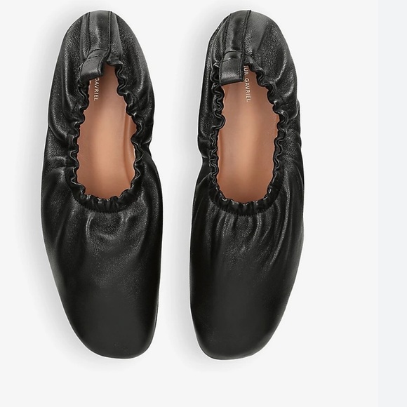 Mansur Gavriel Black Leather Ballet Flats - Picture 1 of 8
